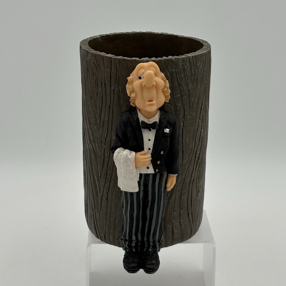 Vintage James The Butler‎ Figurine Tree Wine Bottle Holder Bistro Bar Decor